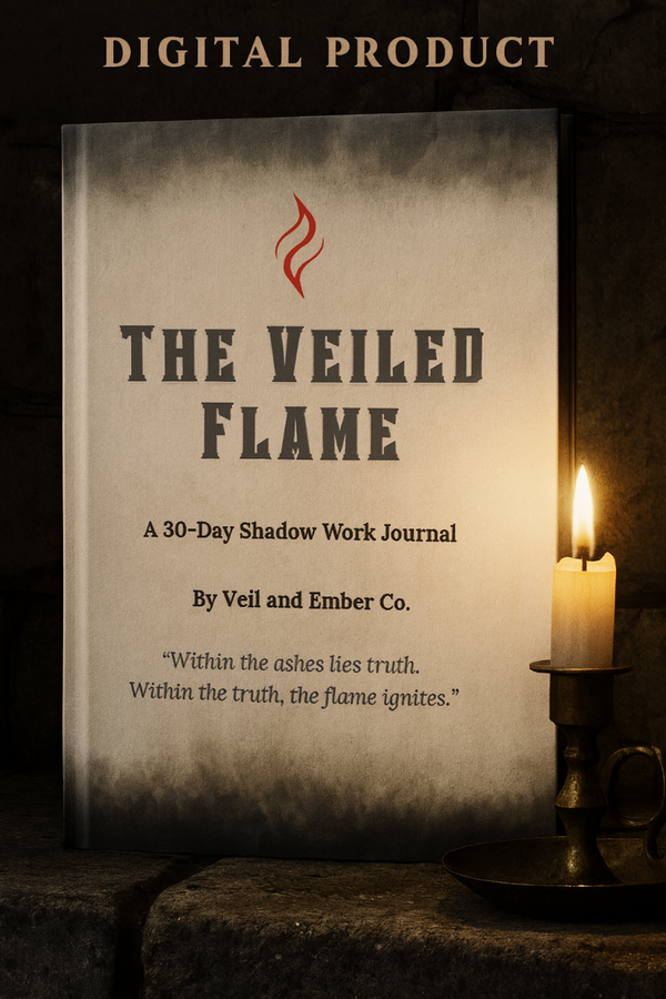 The Veiled Flame Journal: 30 Days of Shadow Work & Self-Descent